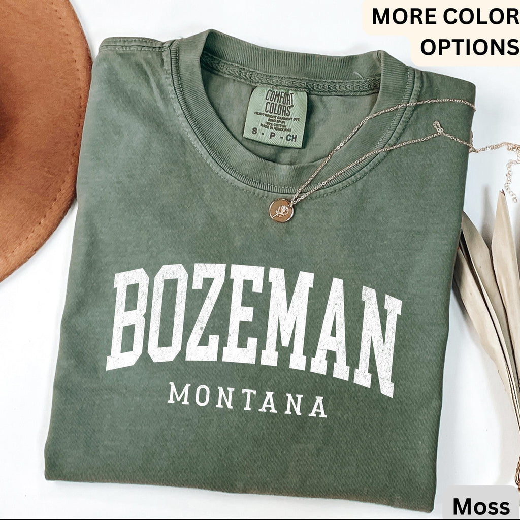 Bozeman Comfort Colors® T-Shirt, Bozeman Montana Souvenir Shirt, Gift for Bozeman Traveler Sweatshirt, Bozeman Long-Sleeve Shirt