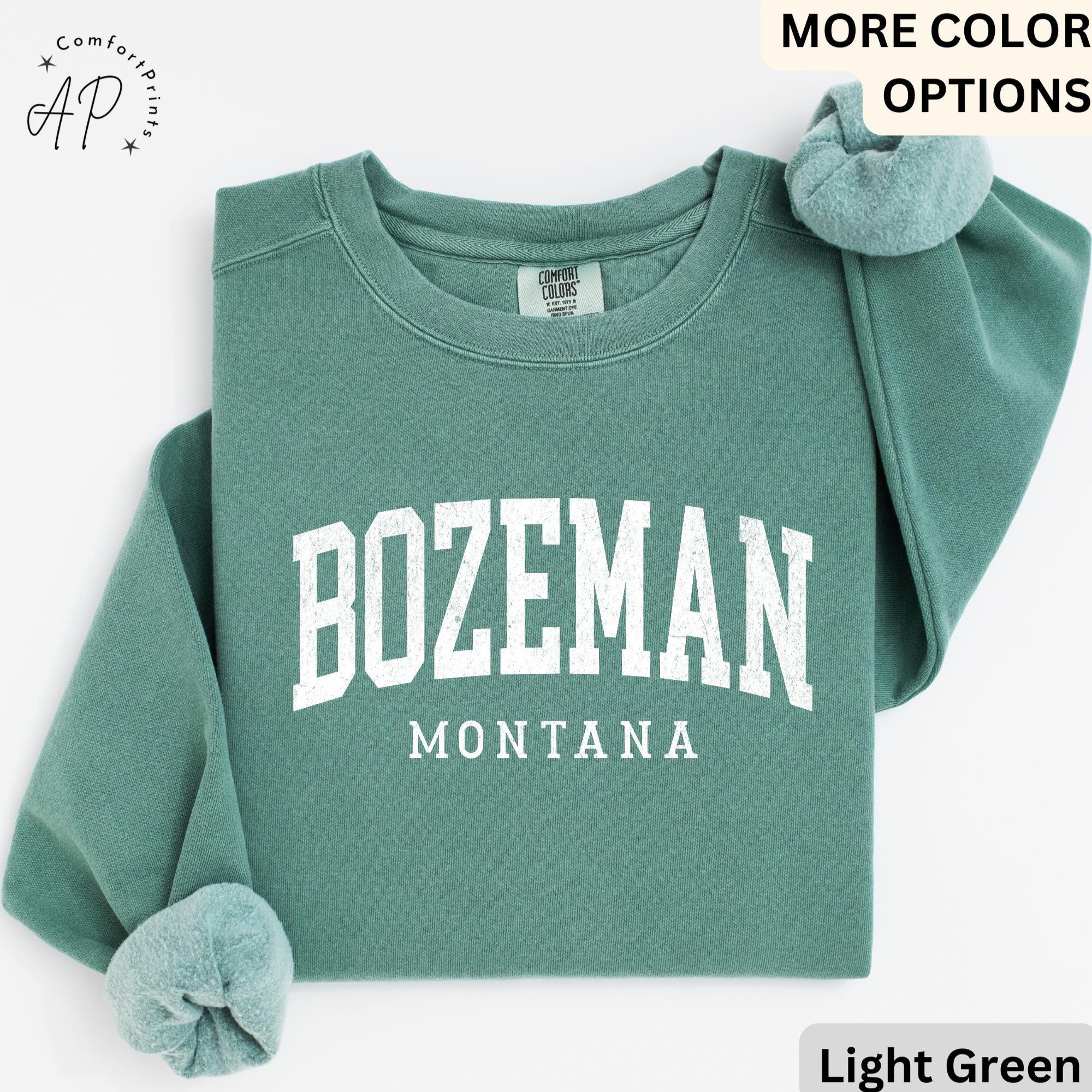 Bozeman Comfort Colors® Sweatshirt, Bozeman Montana Souvenir Sweater, Gift for Bozeman Traveler T-Shirt, Bozeman Long-Sleeve Shirt