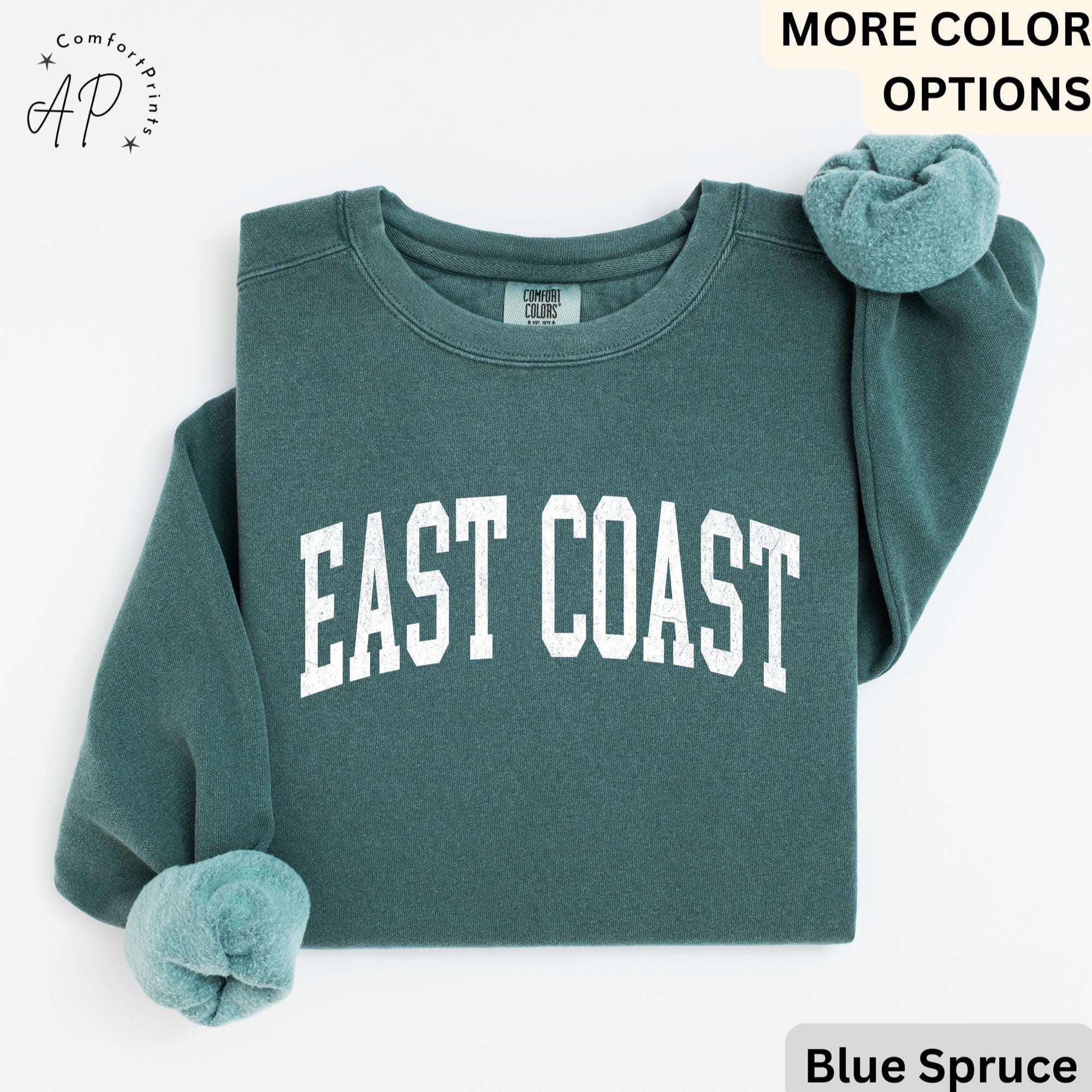 East Coast Comfort Colors® Sweatshirt, East Coast Girl Souvenir Sweater, Gift for East Coast Beach T-Shirt, East Coast Long-Sleeve Shirt