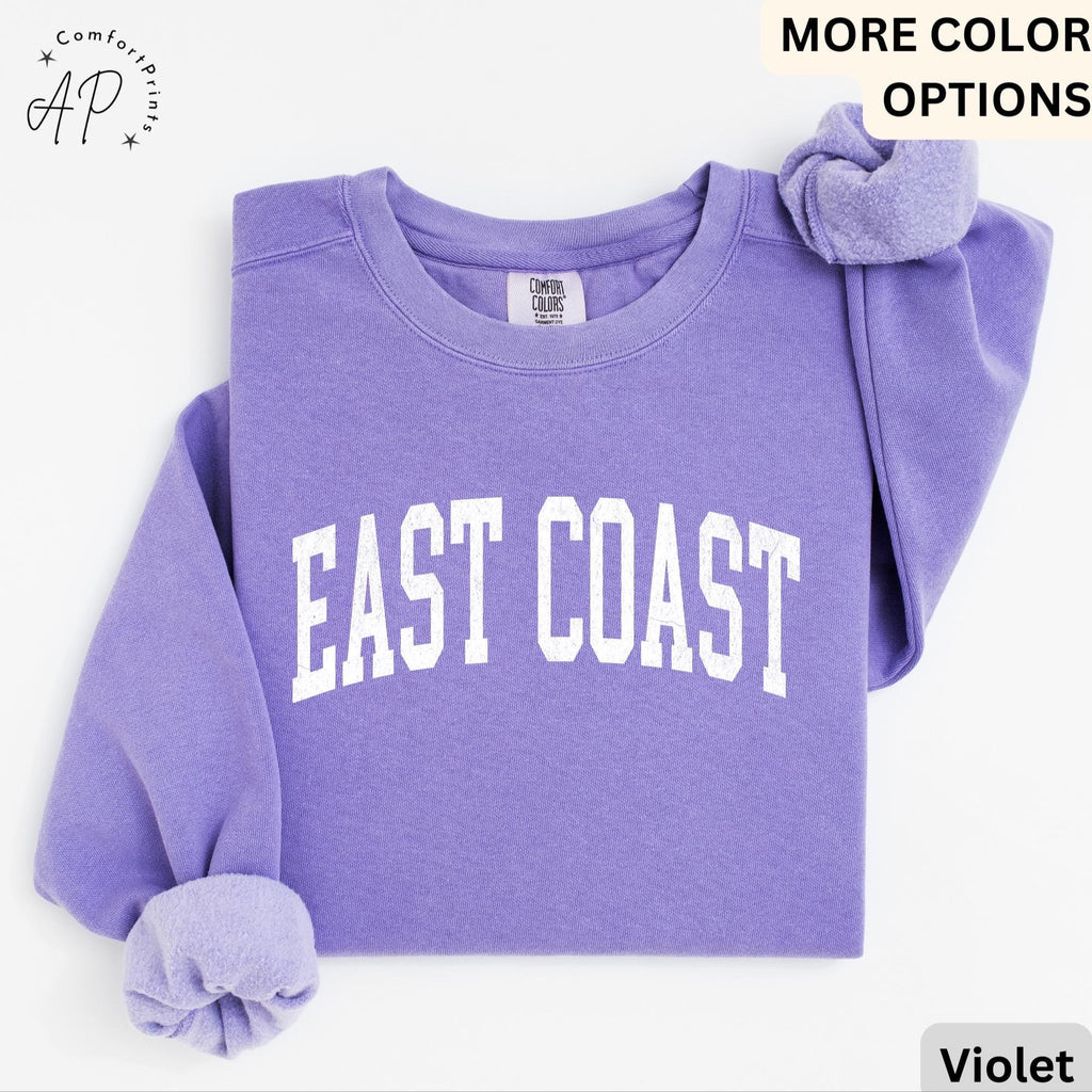 East Coast Comfort Colors® Sweatshirt, East Coast Girl Souvenir Sweater, Gift for East Coast Beach T-Shirt, East Coast Long-Sleeve Shirt