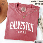 Galveston Comfort Colors® Sweatshirt, Galveston Texas Souvenir Sweater, Gift for Galveston Traveler T-Shirt, Galveston Long-Sleeve Shirt