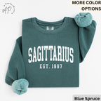 Custom Sagittarius Comfort Colors® Sweatshirt, Personalized Sagittarius Horoscope Sweater, Astrology T-Shirt, Zodiac Long Sleeve Shirt