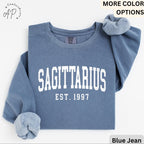 Custom Sagittarius Comfort Colors® Sweatshirt, Personalized Sagittarius Horoscope Sweater, Astrology T-Shirt, Zodiac Long Sleeve Shirt