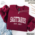 Custom Sagittarius Comfort Colors® Sweatshirt, Personalized Sagittarius Horoscope Sweater, Astrology T-Shirt, Zodiac Long Sleeve Shirt