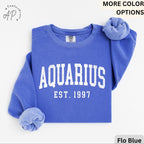 Custom Aquarius Comfort Colors® T-Shirt, Personalized Aquarius Horoscope Shirt, Astrology Sweatshirt, Zodiac Long Sleeve Shirt
