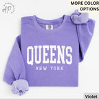 Queens New York Comfort Colors® Sweatshirt, Queens NYC Souvenir Sweater, Gift for Queens Traveler T-Shirt, Queens NY Long-Sleeve Shirt