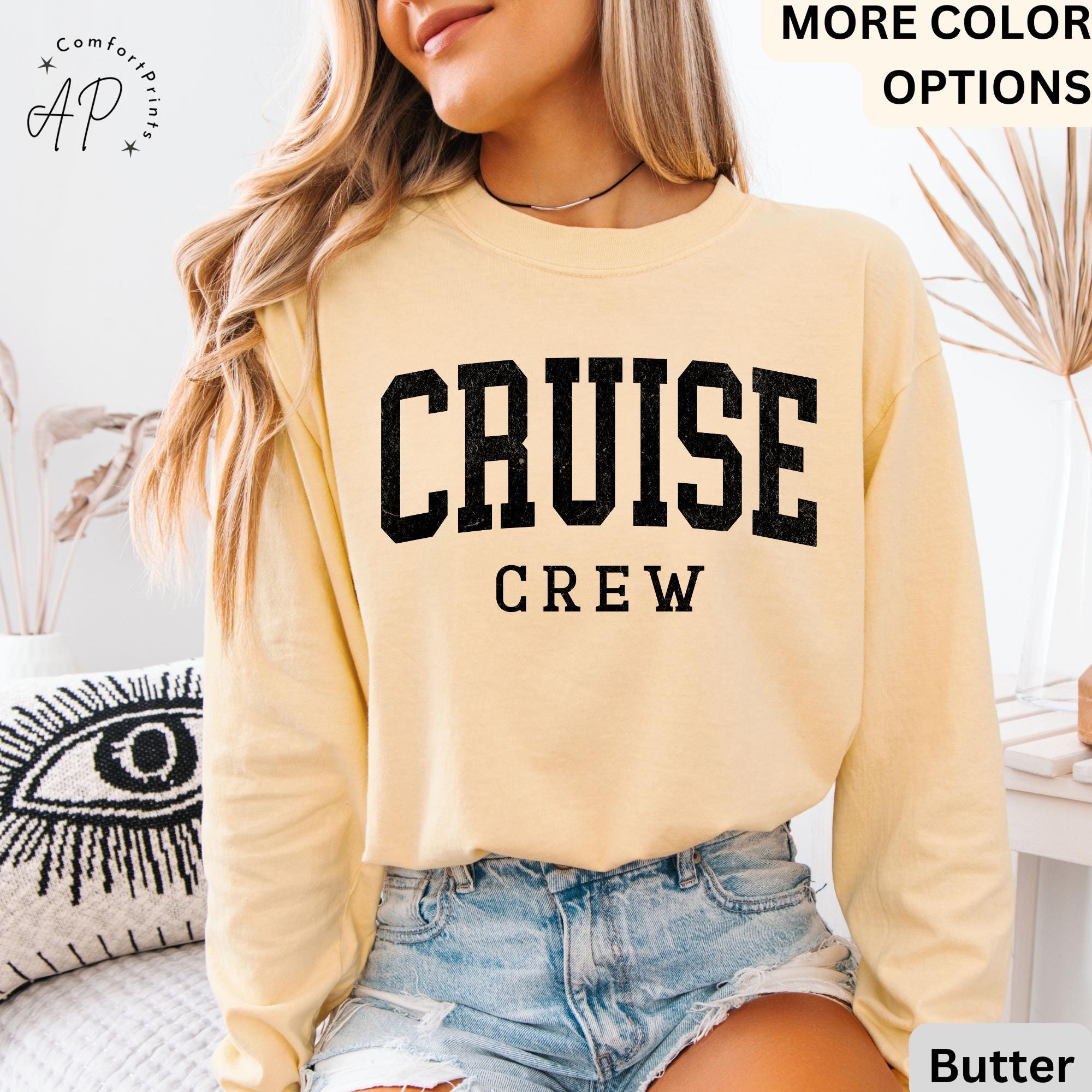 Cruise Crew Comfort Colors® Long Sleeve Shirt, Cruise Trip Long-Sleeve Shirt, Cruising, Gift for Family Trip