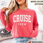 Cruise Crew Comfort Colors® Long Sleeve Shirt, Cruise Trip Long-Sleeve Shirt, Cruising, Gift for Family Trip