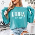 Custom Libra Comfort Colors® T-Shirt, Personalized Libra Horoscope Shirt, Astrology Sweatshirt, Zodiac Long Sleeve Shirt