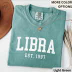 Custom Libra Comfort Colors® T-Shirt, Personalized Libra Horoscope Shirt, Astrology Sweatshirt, Zodiac Long Sleeve Shirt