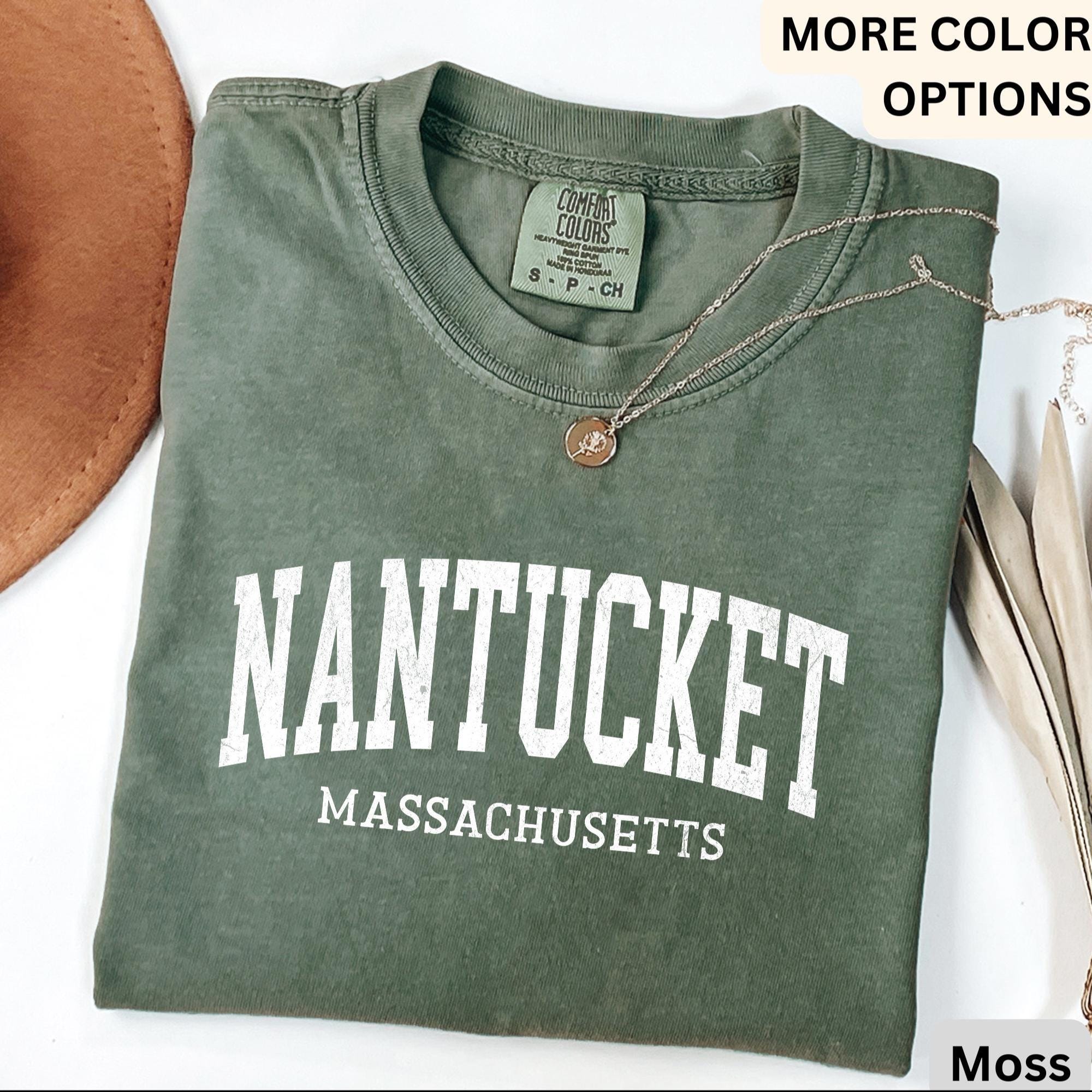 Nantucket Comfort Colors® T-Shirt, Nantucket Massachusetts Souvenir Shirt, Gift for Nantucket Sweatshirt, Nantucket Long-Sleeve Shirt
