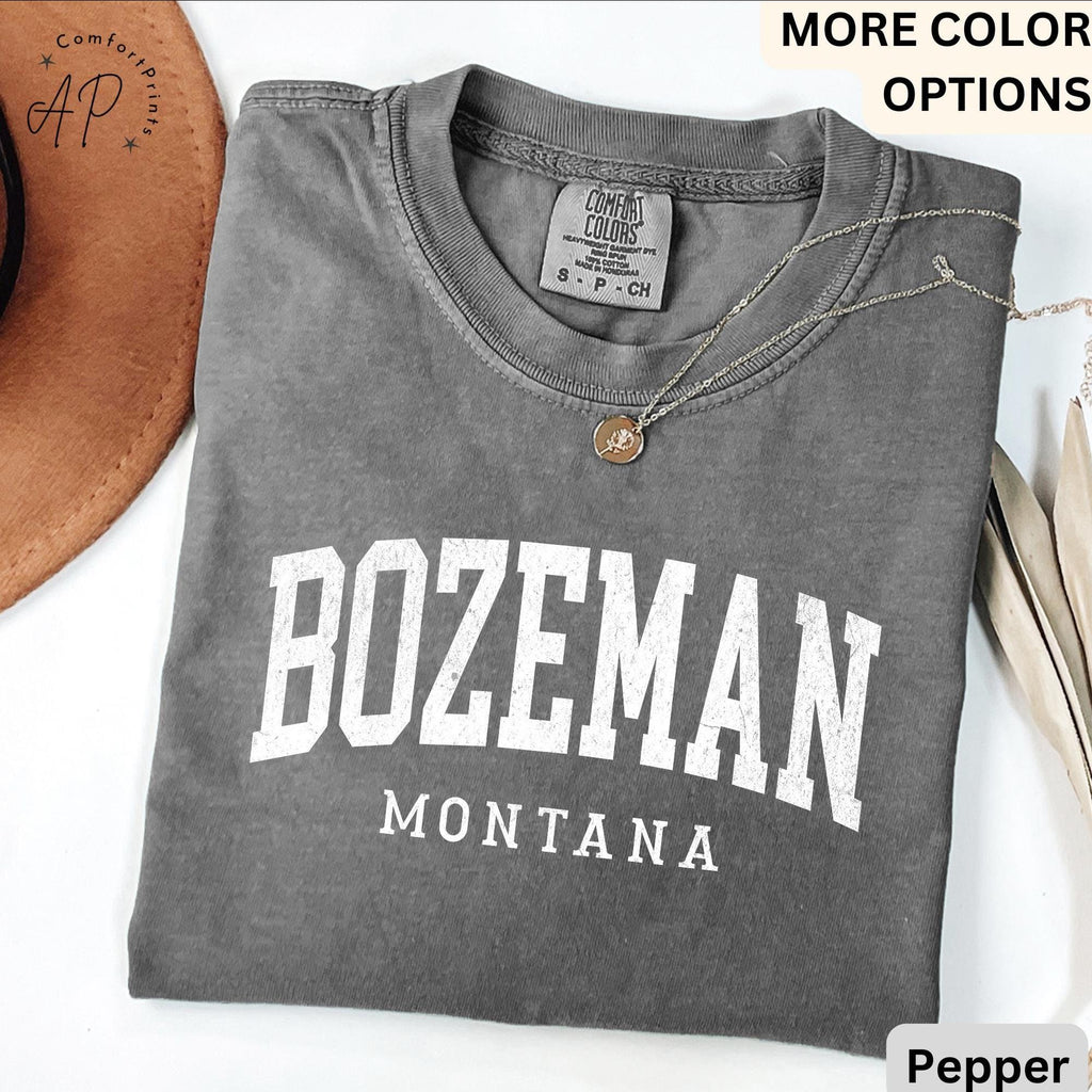 Bozeman Comfort Colors® T-Shirt, Bozeman Montana Souvenir Shirt, Gift for Bozeman Traveler Sweatshirt, Bozeman Long-Sleeve Shirt