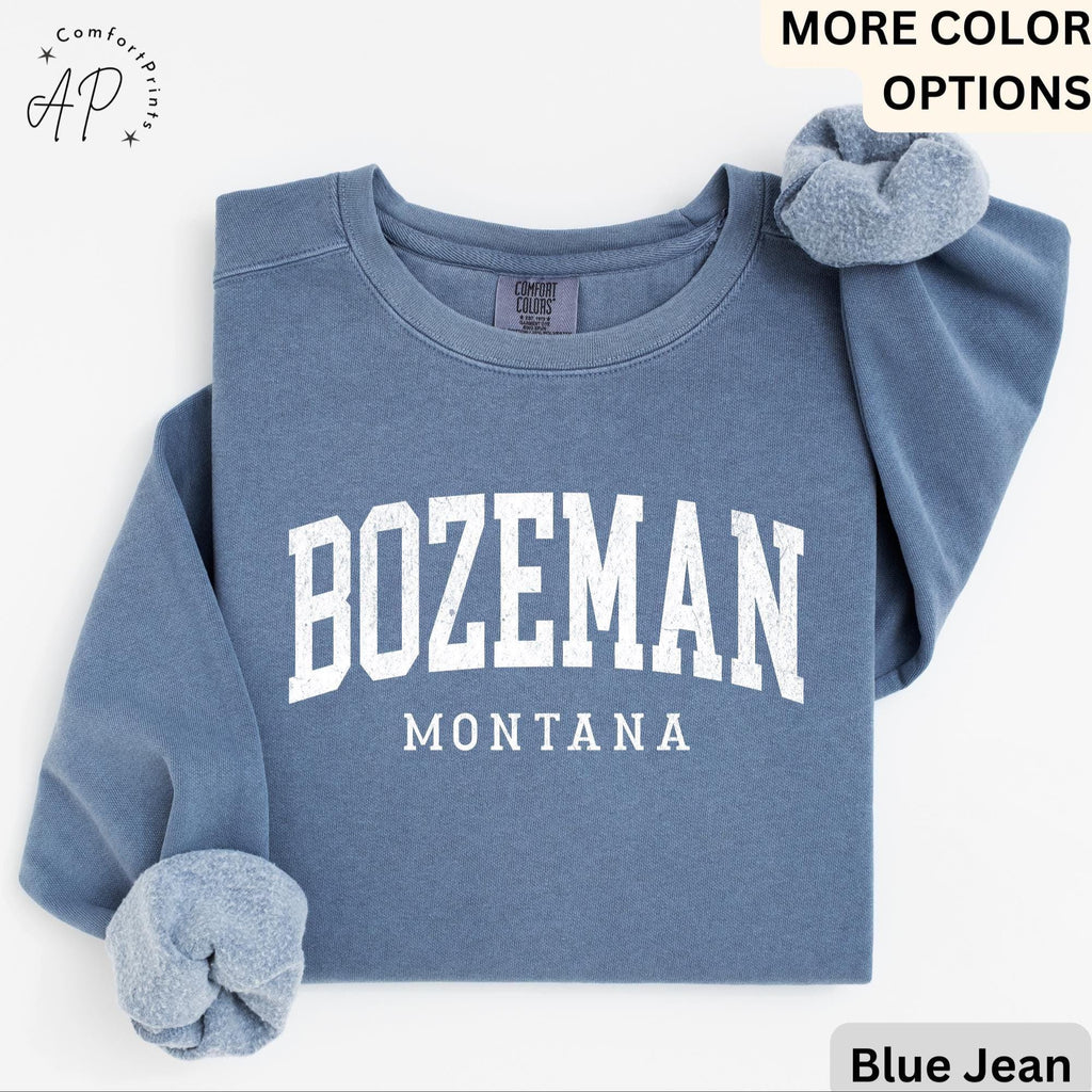 Bozeman Comfort Colors® T-Shirt, Bozeman Montana Souvenir Shirt, Gift for Bozeman Traveler Sweatshirt, Bozeman Long-Sleeve Shirt