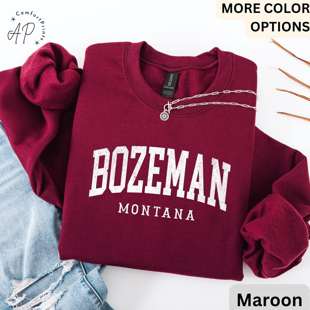 Bozeman Comfort Colors® T-Shirt, Bozeman Montana Souvenir Shirt, Gift for Bozeman Traveler Sweatshirt, Bozeman Long-Sleeve Shirt