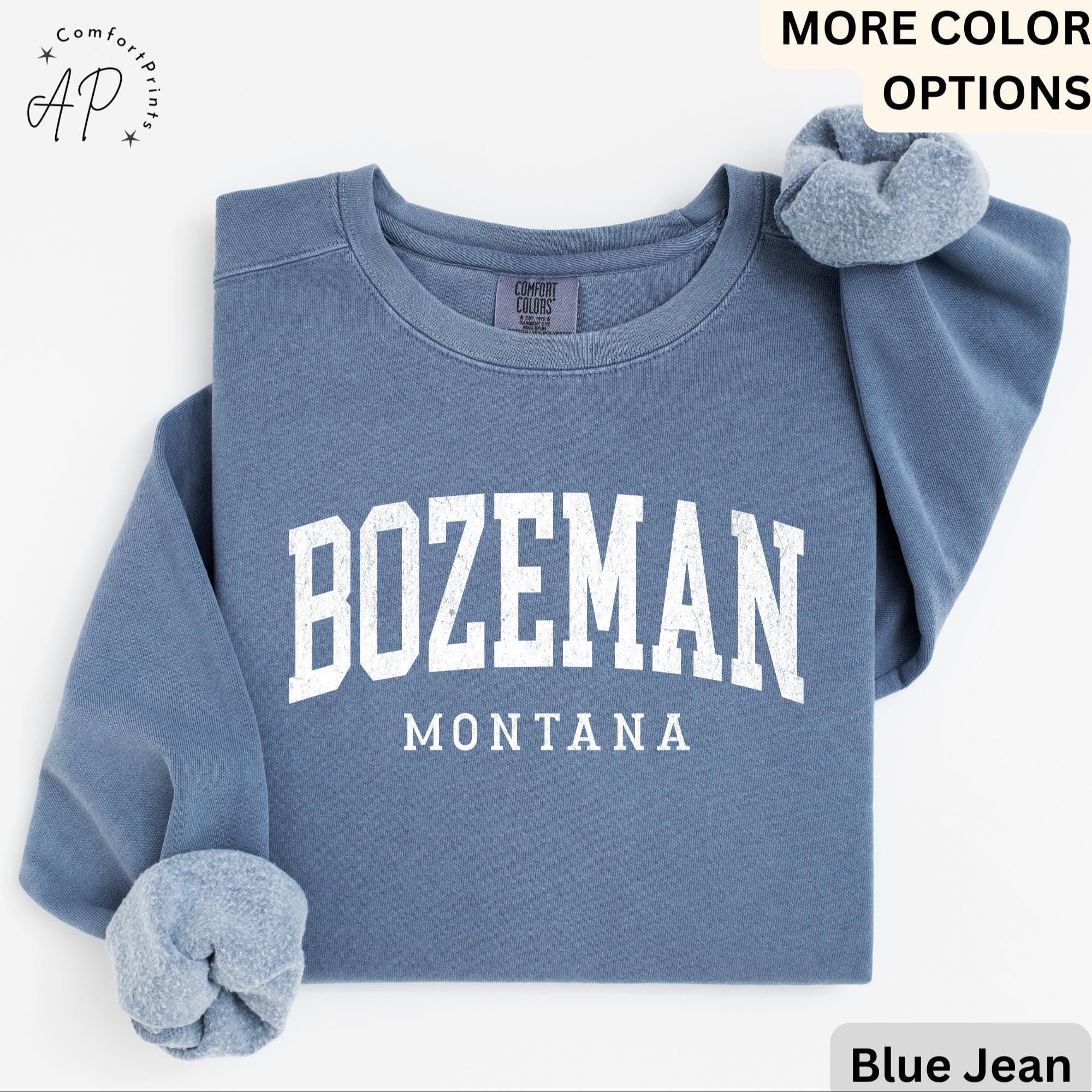 Bozeman Comfort Colors® Sweatshirt, Bozeman Montana Souvenir Sweater, Gift for Bozeman Traveler T-Shirt, Bozeman Long-Sleeve Shirt