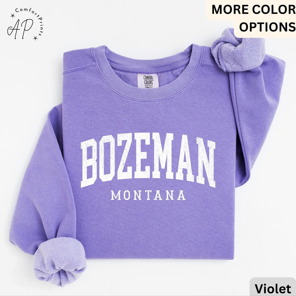 Bozeman Comfort Colors® Sweatshirt, Bozeman Montana Souvenir Sweater, Gift for Bozeman Traveler T-Shirt, Bozeman Long-Sleeve Shirt