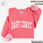 East Coast Comfort Colors® Sweatshirt, East Coast Girl Souvenir Sweater, Gift for East Coast Beach T-Shirt, East Coast Long-Sleeve Shirt