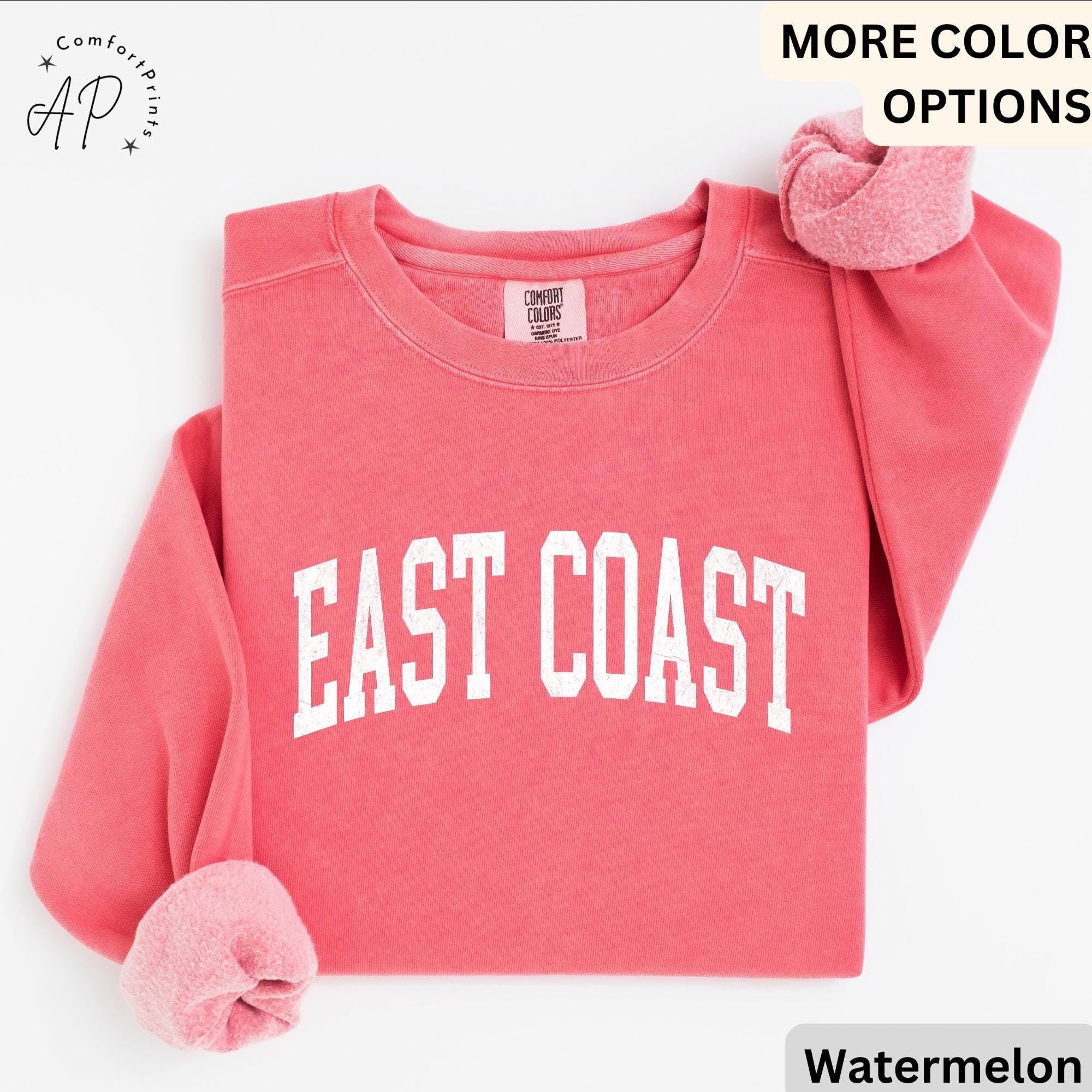 East Coast Comfort Colors® Sweatshirt, East Coast Girl Souvenir Sweater, Gift for East Coast Beach T-Shirt, East Coast Long-Sleeve Shirt