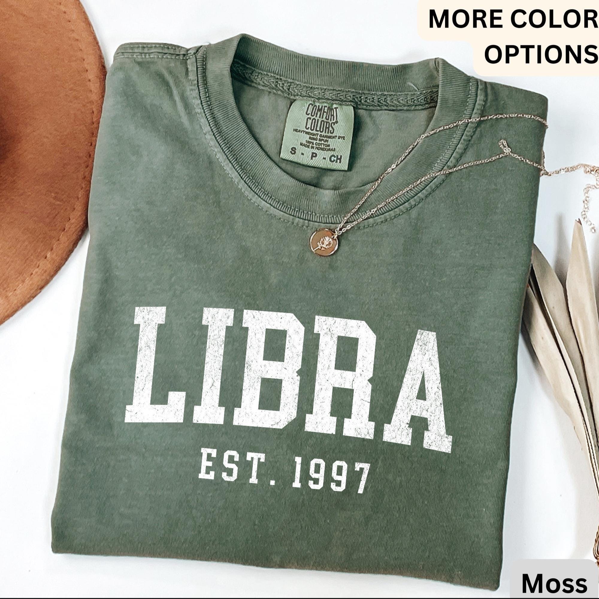 Custom Libra Comfort Colors® T-Shirt, Personalized Libra Horoscope Shirt, Astrology Sweatshirt, Zodiac Long Sleeve Shirt