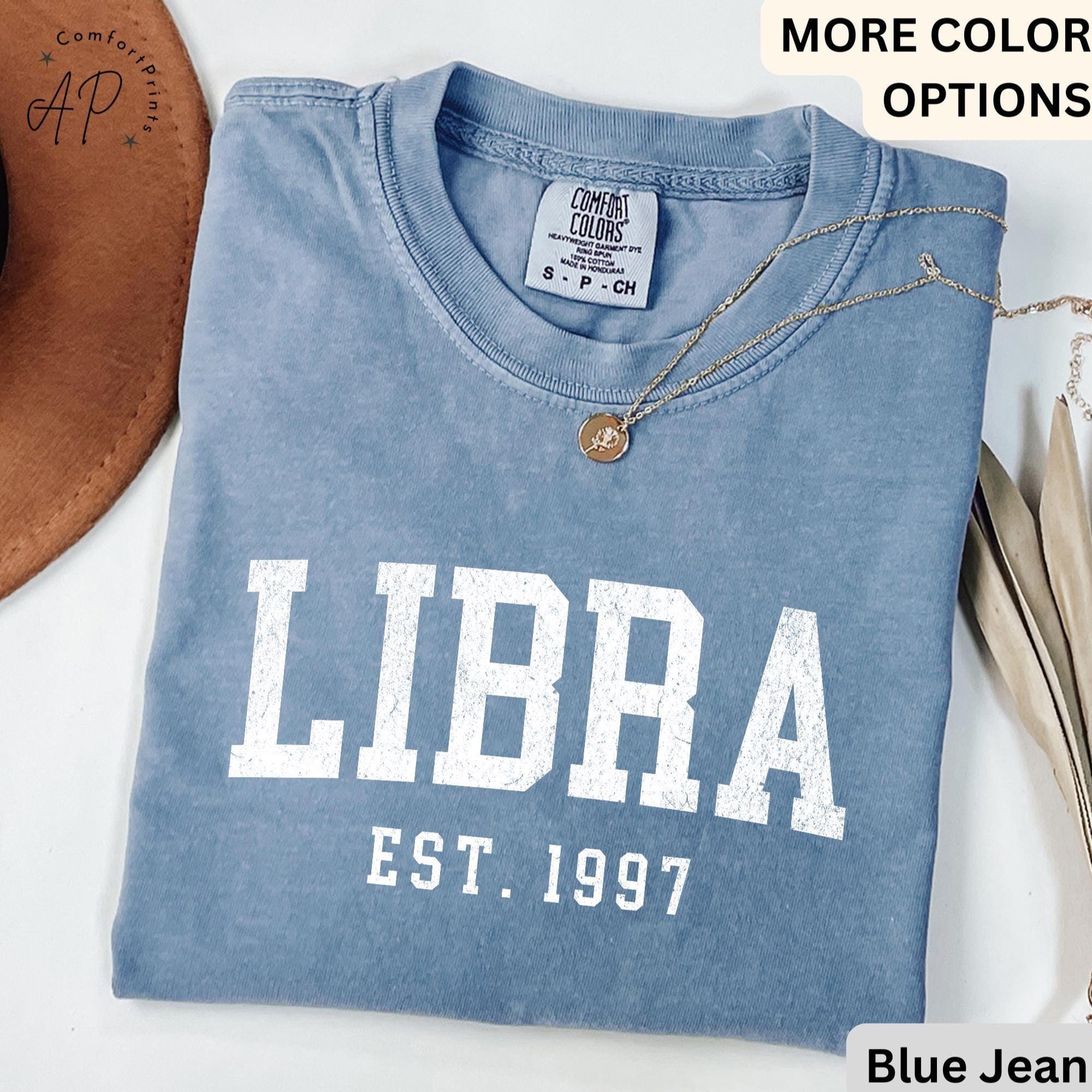 Custom Libra Comfort Colors® Sweatshirt, Personalized Libra Horoscope Sweater, Astrology T-Shirt, Zodiac Long Sleeve Shirt