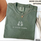 Summer Beach Comfort Colors® T-Shirt, A Little Crabby Shirt, Minimalist Beach Sweatshirt, Funny Vacation Long-Sleeve Shirt