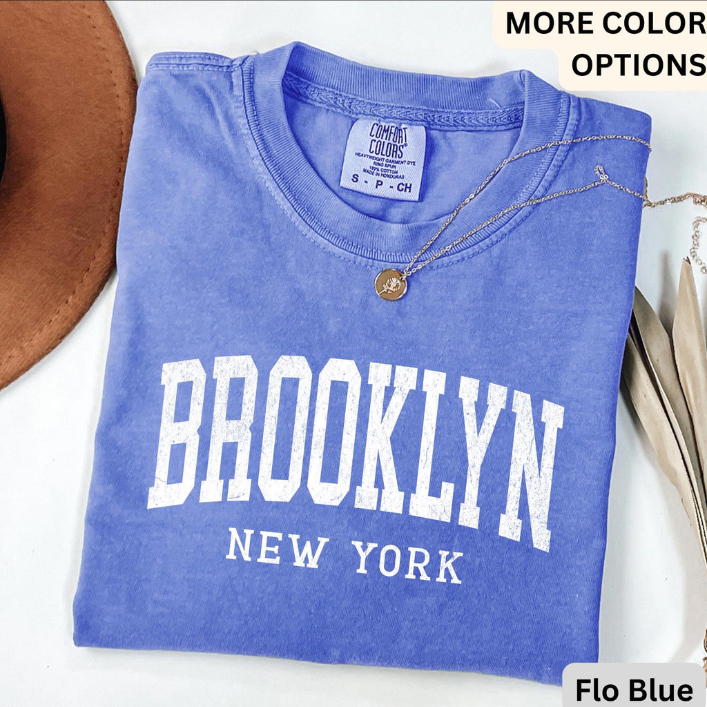 Brooklyn Comfort Colors® T-Shirt, Brooklyn New York Souvenir Shirt, Gift for Brooklyn Traveler Sweatshirt, Brooklyn Long-Sleeve Shirt