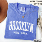 Brooklyn Comfort Colors® T-Shirt, Brooklyn New York Souvenir Shirt, Gift for Brooklyn Traveler Sweatshirt, Brooklyn Long-Sleeve Shirt