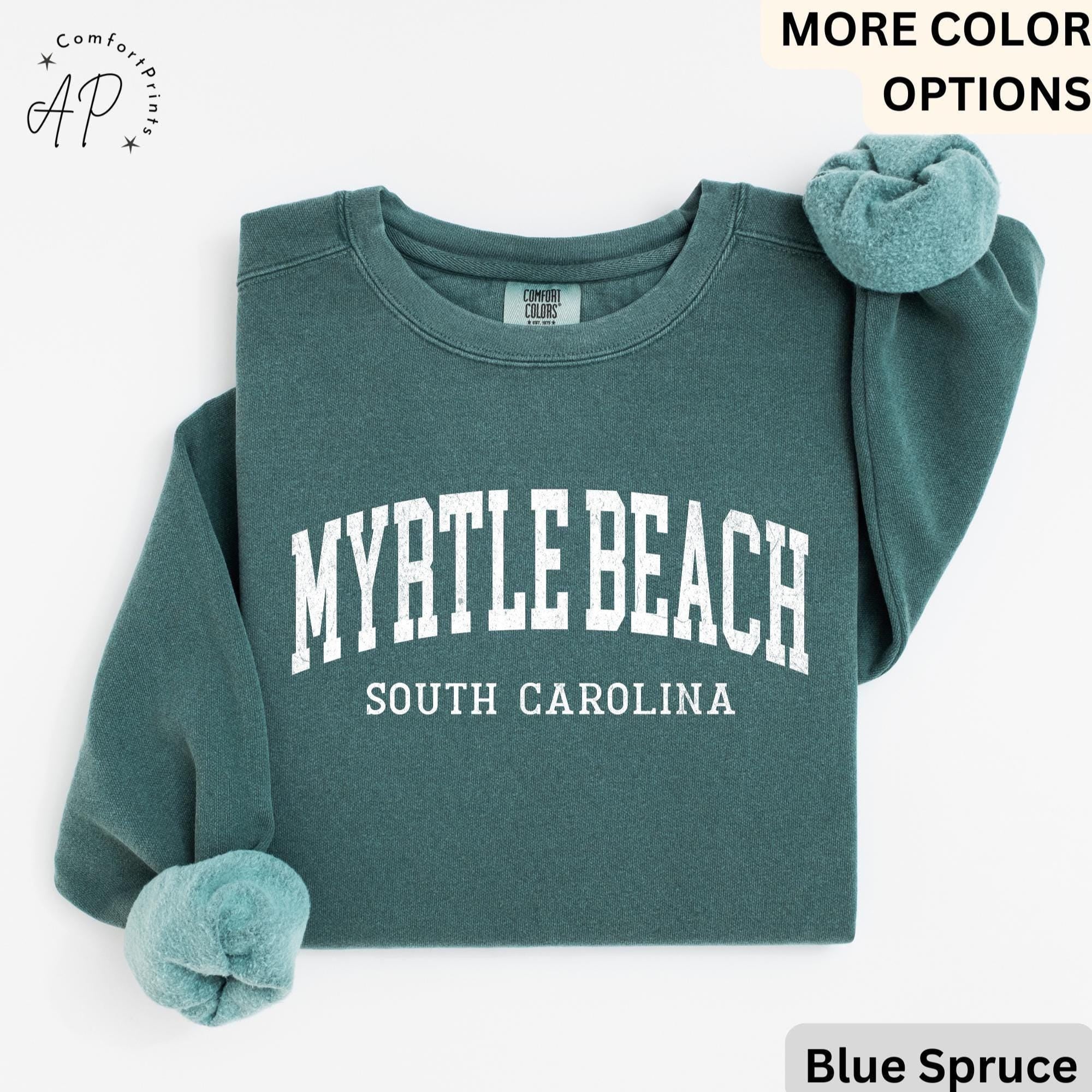 Myrtle Beach Comfort Colors® T-Shirt, Myrtle Beach South Carolina Souvenir Shirt, Gift for SC Sweatshirt, Myrtle Beach Long-Sleeve Shirt