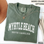 Myrtle Beach Comfort Colors® Sweatshirt, Myrtle Beach South Carolina Sweater, Gift for SC Traveler Shirt, Myrtle Beach Long-Sleeve Shirt