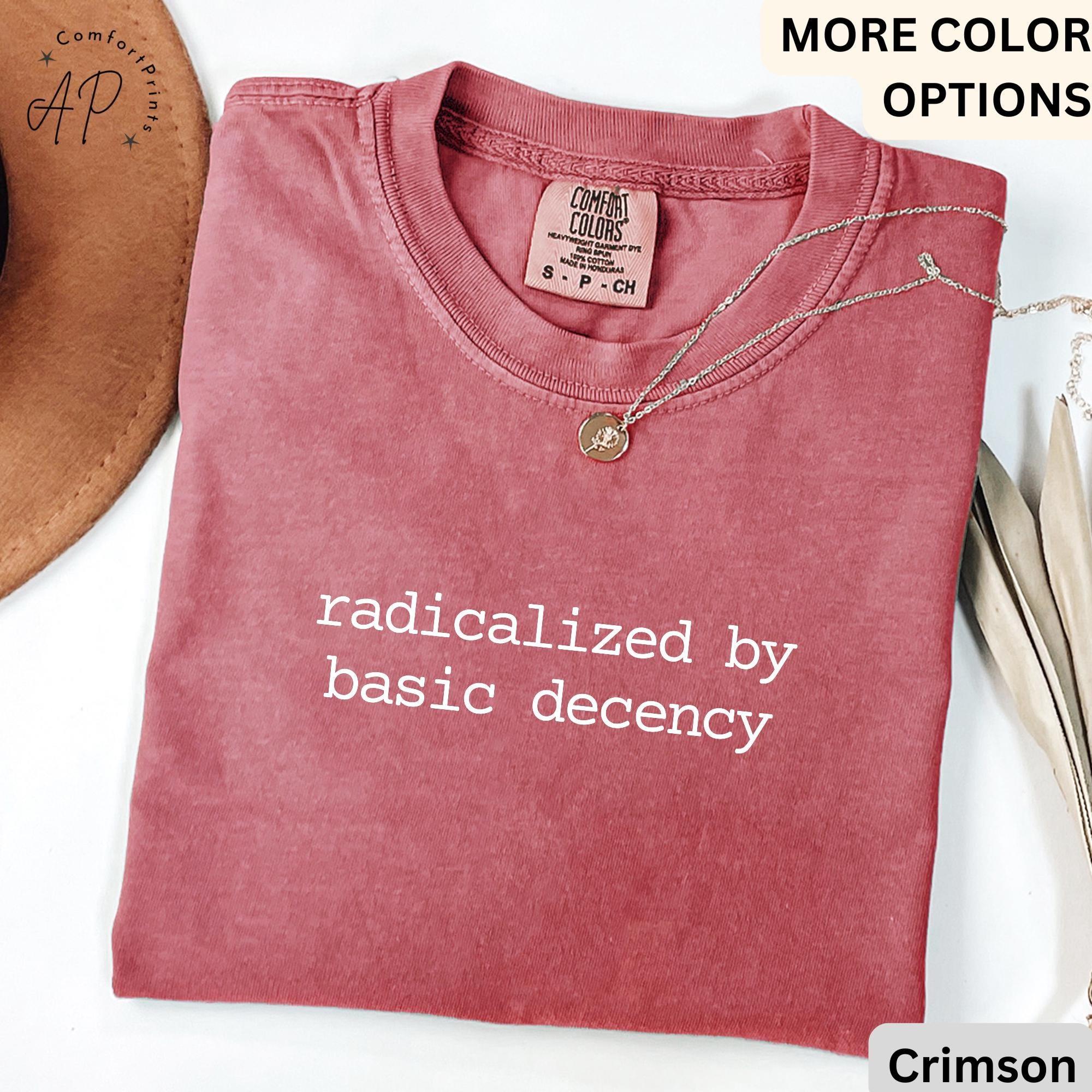 Radicalized By Basic Decency Comfort Colors® T-Shirt, Political Protest Shirt, Activist Sweatshirt, Social Justice Long-Sleeve Shirt