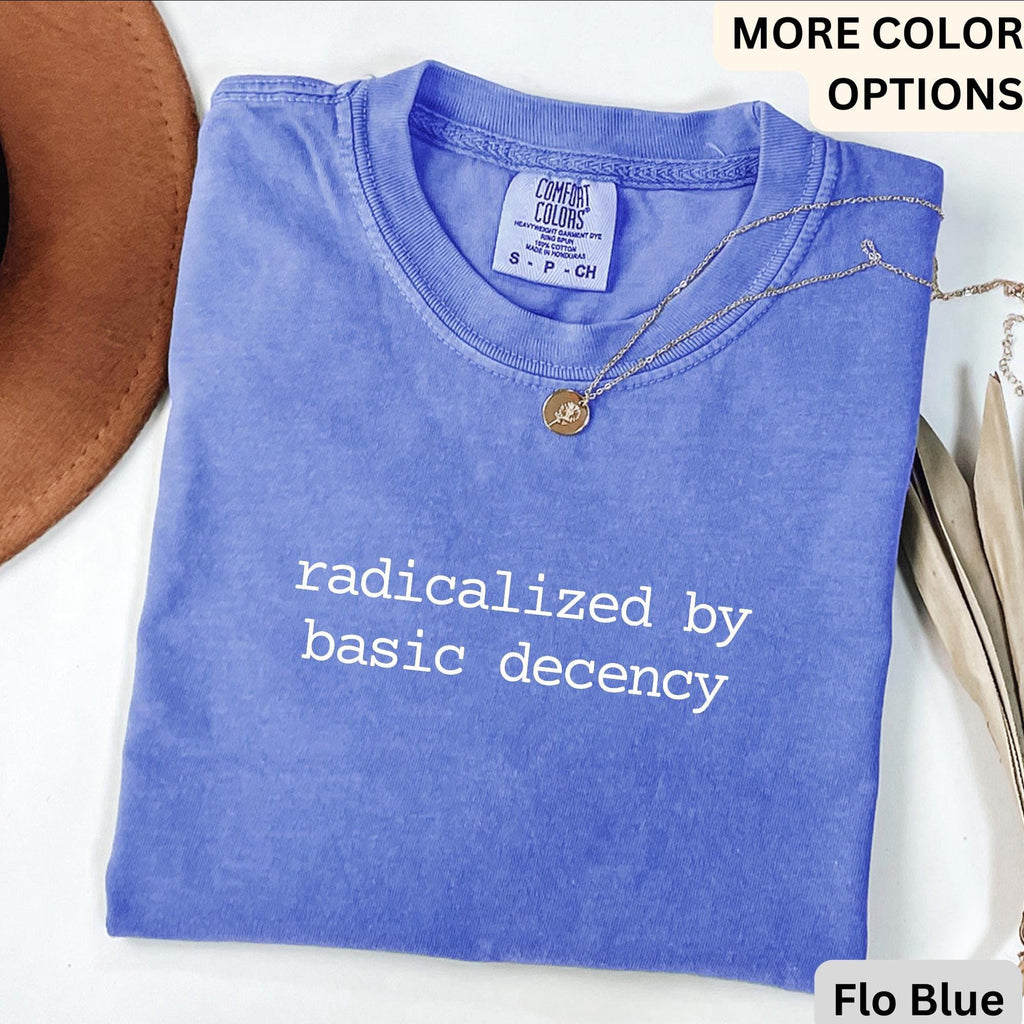 Radicalized By Basic Decency Comfort Colors® T-Shirt, Political Protest Shirt, Activist Sweatshirt, Social Justice Long-Sleeve Shirt