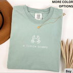 Summer Beach Comfort Colors® T-Shirt, A Little Crabby Shirt, Minimalist Beach Sweatshirt, Funny Vacation Long-Sleeve Shirt