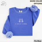 Summer Beach Comfort Colors® T-Shirt, A Little Crabby Shirt, Minimalist Beach Sweatshirt, Funny Vacation Long-Sleeve Shirt