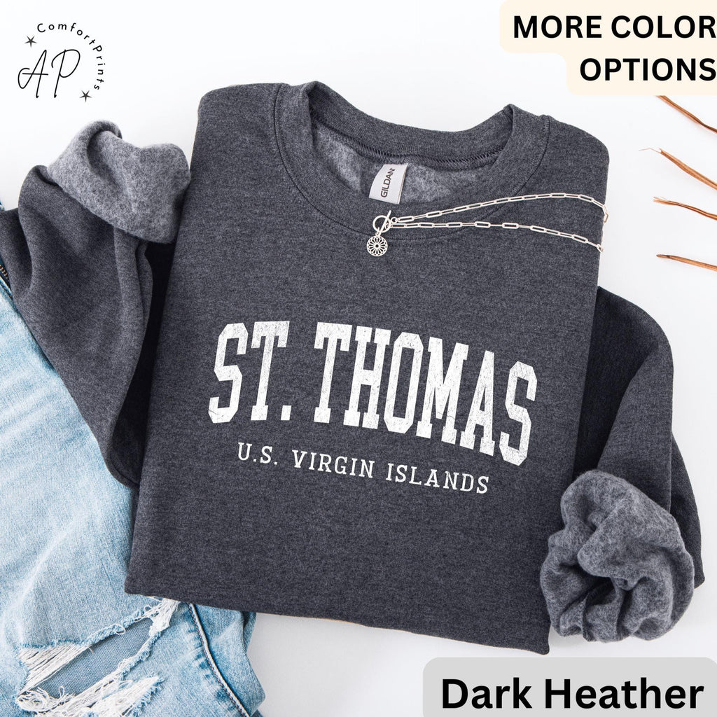 St. Thomas U.S. Virgin Islands Comfort Colors® T-Shirt, Saint Thomas Shirt, Gift for Traveler Sweatshirt, Vacation Long-Sleeve Shirt