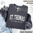 St. Thomas U.S. Virgin Islands Comfort Colors® T-Shirt, Saint Thomas Shirt, Gift for Traveler Sweatshirt, Vacation Long-Sleeve Shirt