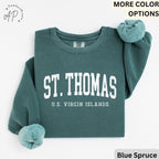 St. Thomas U.S. Virgin Islands Comfort Colors® T-Shirt, Saint Thomas Shirt, Gift for Traveler Sweatshirt, Vacation Long-Sleeve Shirt