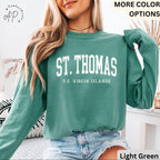 St. Thomas U.S. Virgin Islands Comfort Colors® T-Shirt, Saint Thomas Shirt, Gift for Traveler Sweatshirt, Vacation Long-Sleeve Shirt