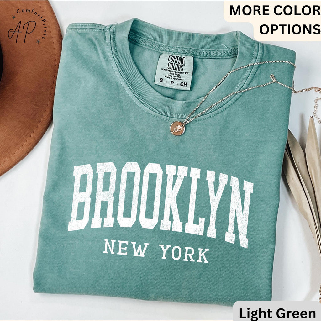 Brooklyn Comfort Colors® T-Shirt, Brooklyn New York Souvenir Shirt, Gift for Brooklyn Traveler Sweatshirt, Brooklyn Long-Sleeve Shirt