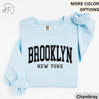 Brooklyn Comfort Colors® Sweatshirt, Brooklyn New York Souvenir Sweater, Gift for Brooklyn Traveler T-Shirt, Brooklyn Long-Sleeve Shirt