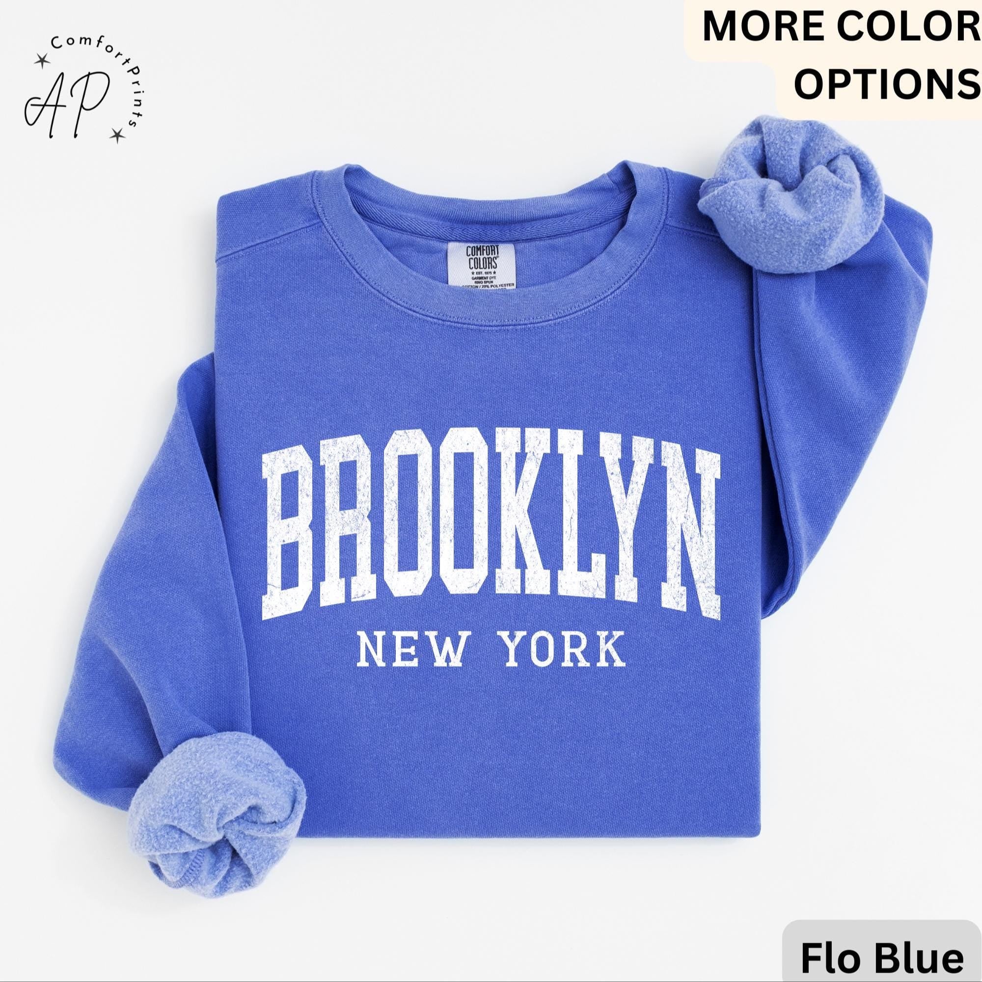 Brooklyn Comfort Colors® Sweatshirt, Brooklyn New York Souvenir Sweater, Gift for Brooklyn Traveler T-Shirt, Brooklyn Long-Sleeve Shirt