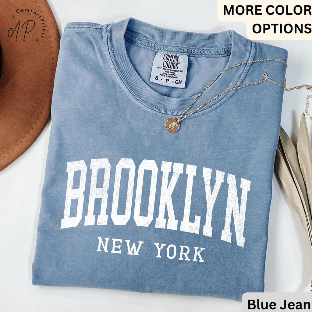 Brooklyn Comfort Colors® Sweatshirt, Brooklyn New York Souvenir Sweater, Gift for Brooklyn Traveler T-Shirt, Brooklyn Long-Sleeve Shirt