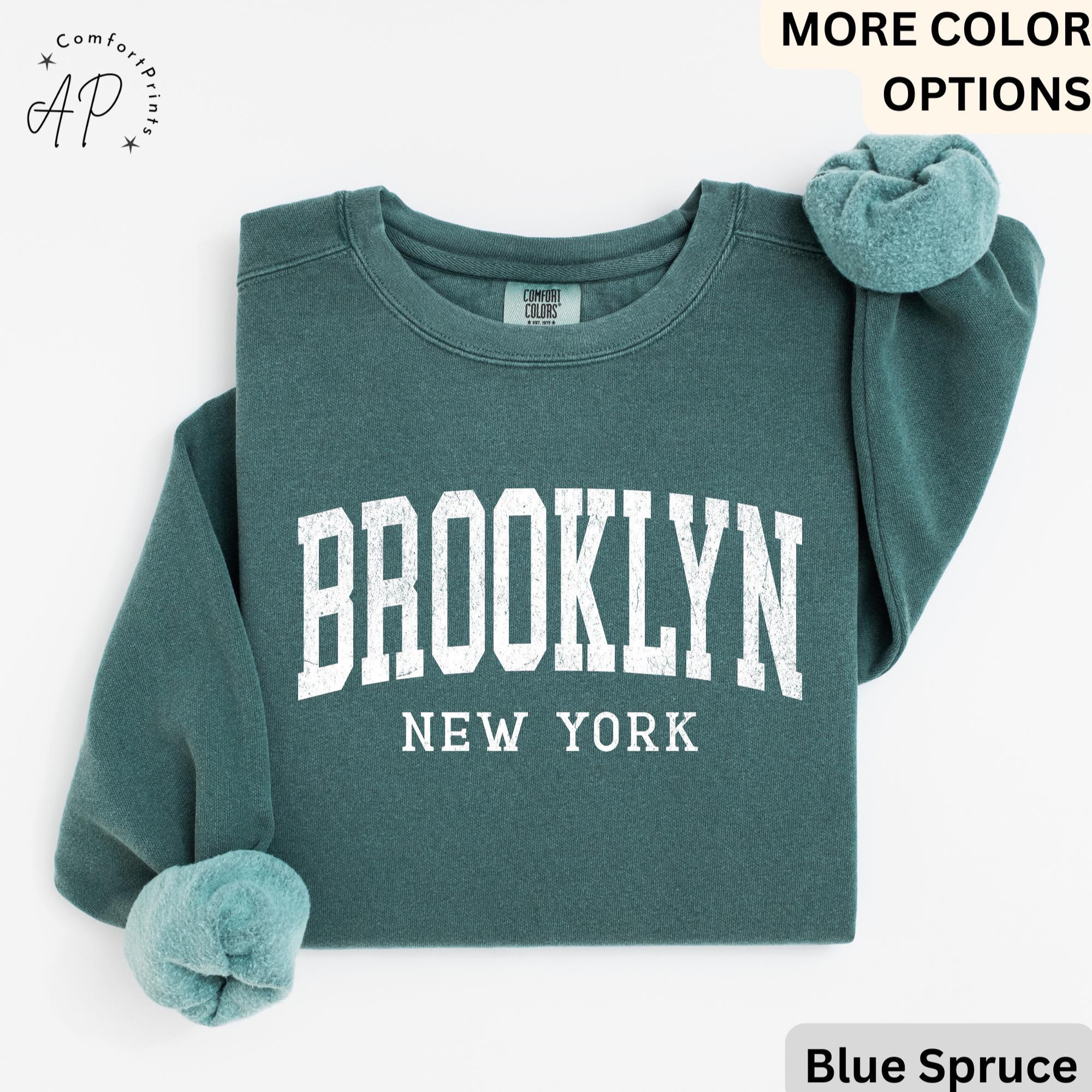 Brooklyn Comfort Colors® Sweatshirt, Brooklyn New York Souvenir Sweater, Gift for Brooklyn Traveler T-Shirt, Brooklyn Long-Sleeve Shirt