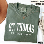 St. Thomas U.S. Virgin Islands Comfort Colors® T-Shirt, Saint Thomas Shirt, Gift for Traveler Sweatshirt, Vacation Long-Sleeve Shirt