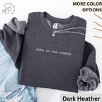 Cowboy Lover Comfort Colors® Sweatshirt, Dibs On The Cowboy Sweater, Gift for Country Music Lover Shirt, Rodeo Lover Long-Sleeve Shirt