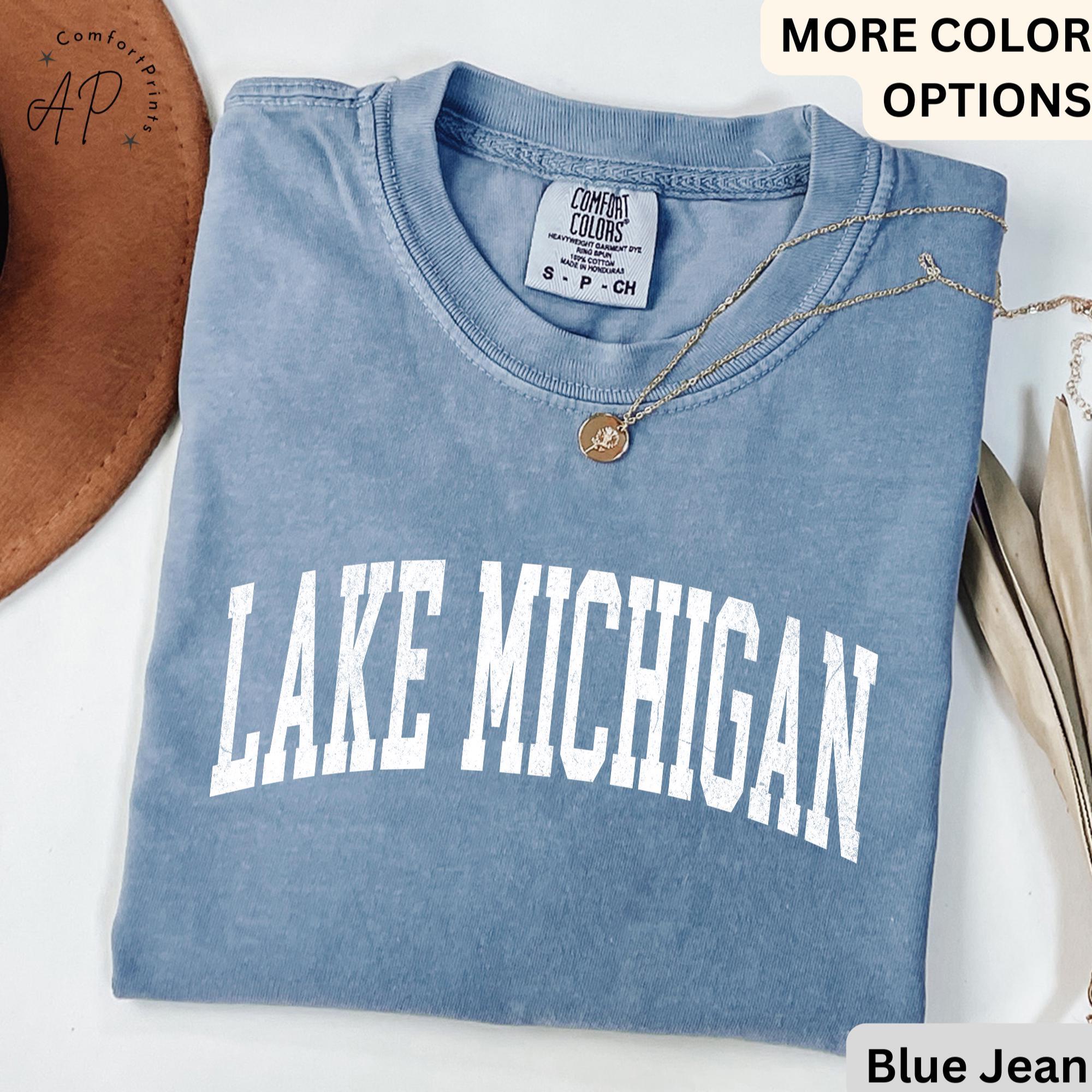 Lake Michigan Comfort Colors® T-Shirt, Lake Michigan Shirt, Gift for Lake Michigan Sweatshirt, Lake Michigan Long-Sleeve Shirt