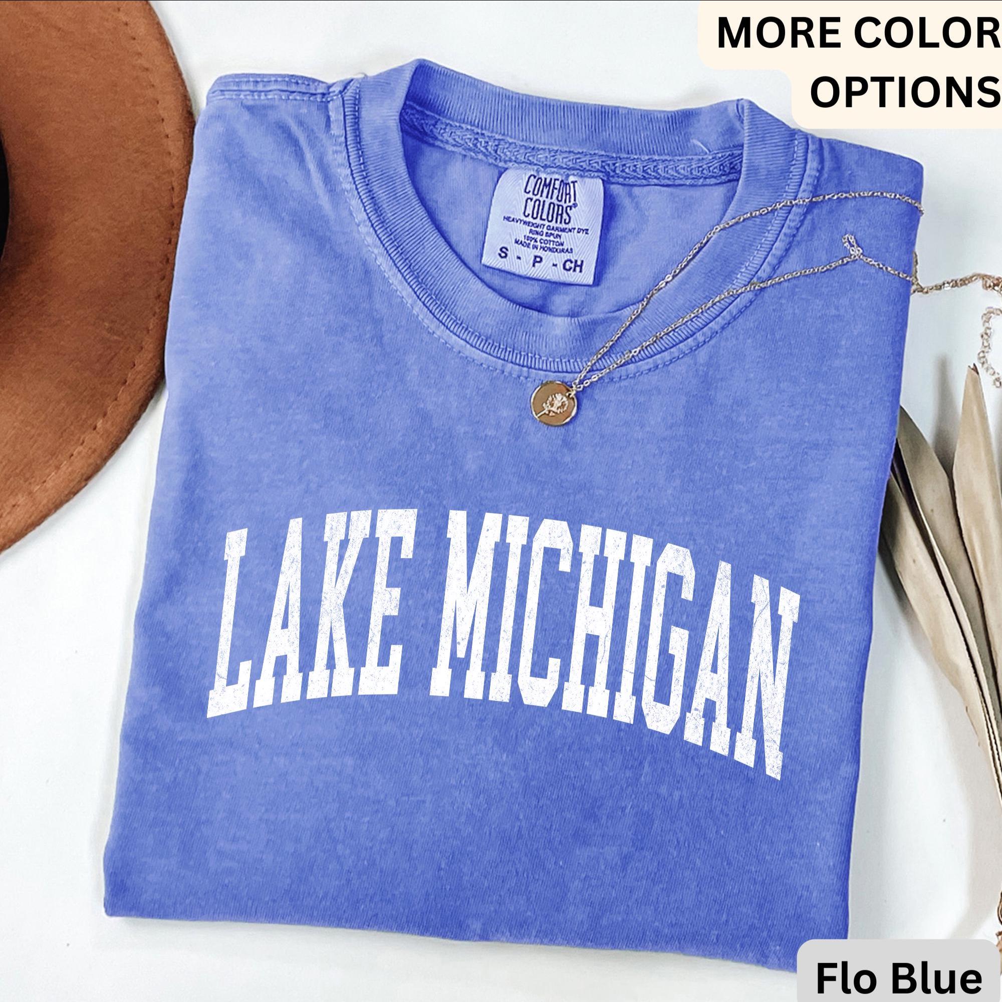 Lake Michigan Comfort Colors® T-Shirt, Lake Michigan Shirt, Gift for Lake Michigan Sweatshirt, Lake Michigan Long-Sleeve Shirt