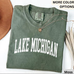 Lake Michigan Comfort Colors® T-Shirt, Lake Michigan Shirt, Gift for Lake Michigan Sweatshirt, Lake Michigan Long-Sleeve Shirt
