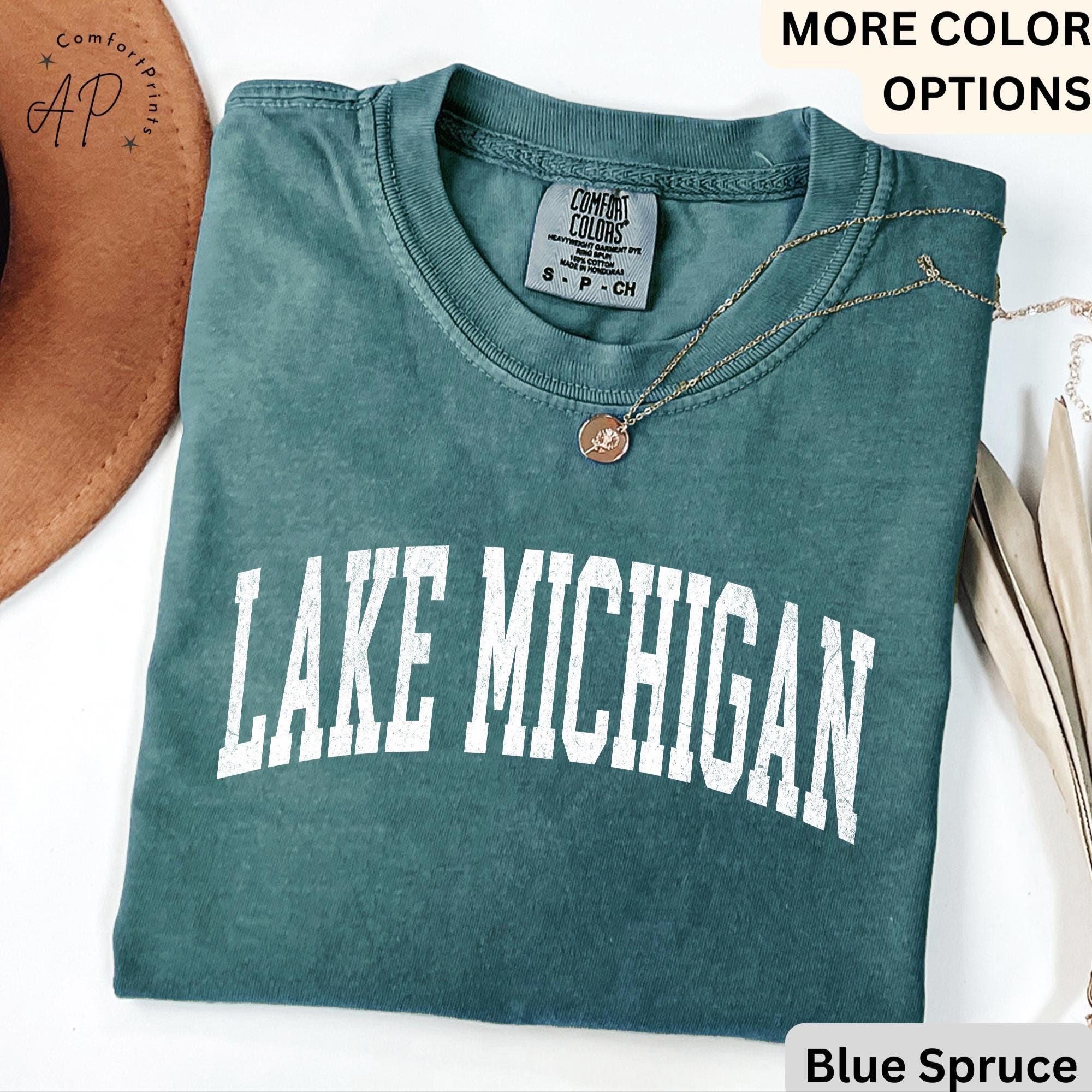 Lake Michigan Comfort Colors® T-Shirt, Lake Michigan Shirt, Gift for Lake Michigan Sweatshirt, Lake Michigan Long-Sleeve Shirt