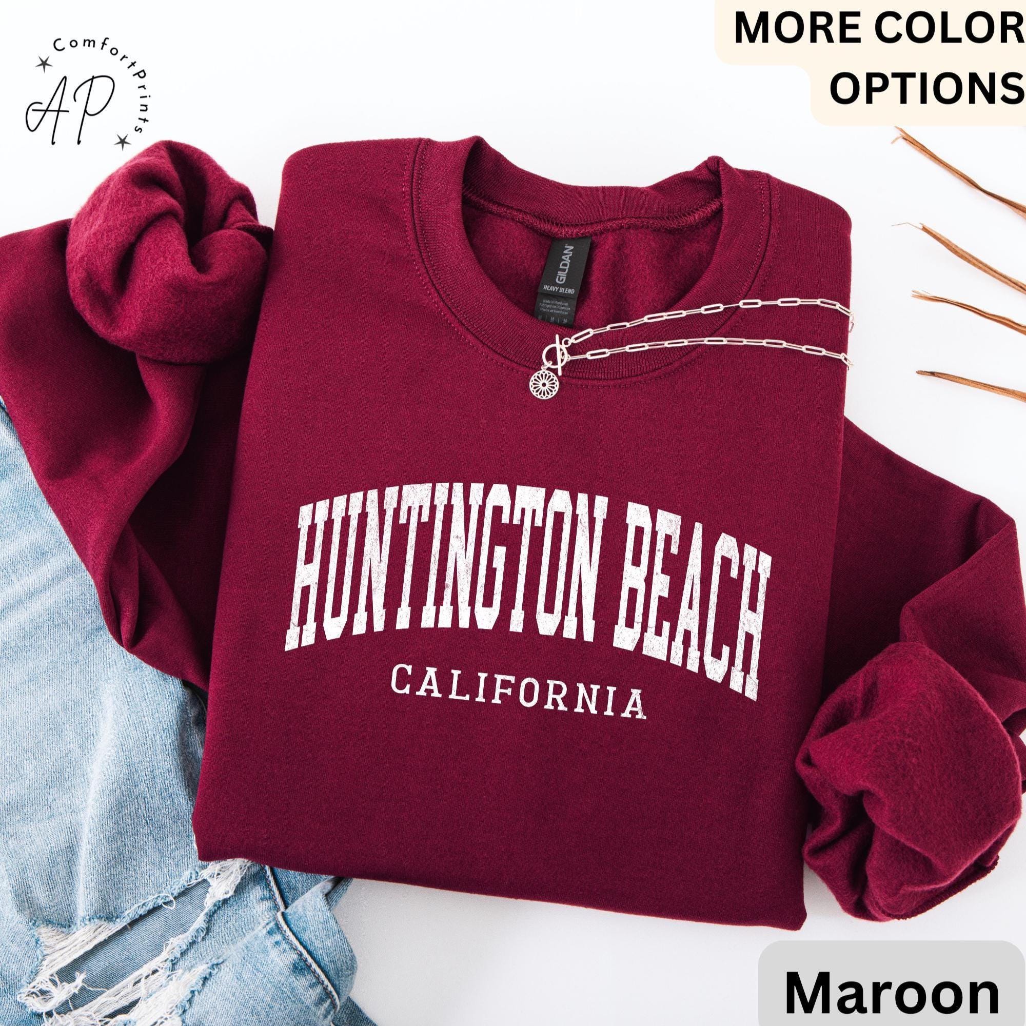 Huntington Beach Comfort Colors® Sweatshirt, Huntington Beach CA Sweater, Gift for Huntington Beach T-Shirt, California Long-Sleeve Shirt