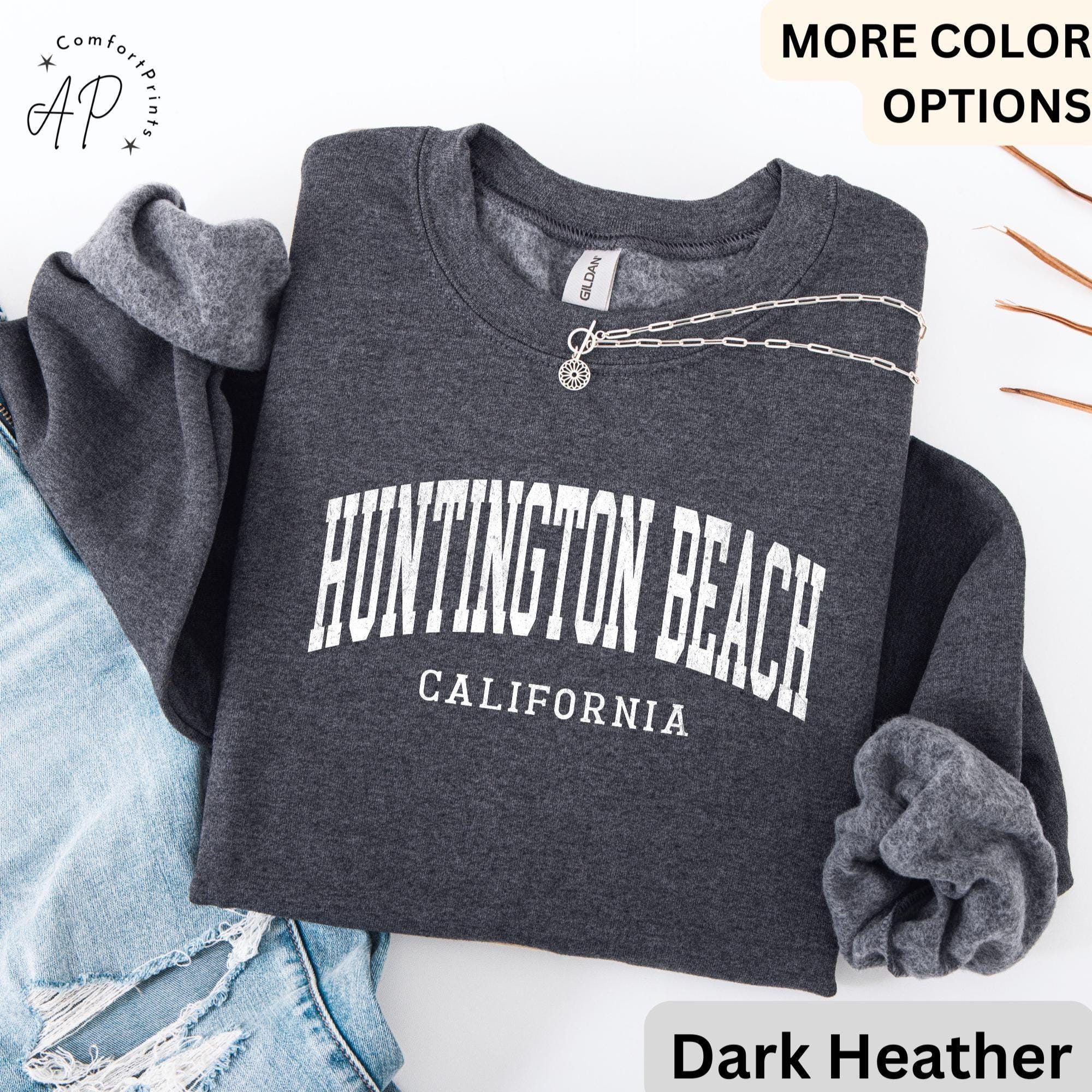 Huntington Beach Comfort Colors® Sweatshirt, Huntington Beach CA Sweater, Gift for Huntington Beach T-Shirt, California Long-Sleeve Shirt